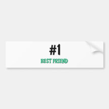 Mejor amigo del número 1 pegatina de parachoque