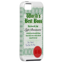 Mejor Boss Certicate del mundo iPhone 5 Cárcasa