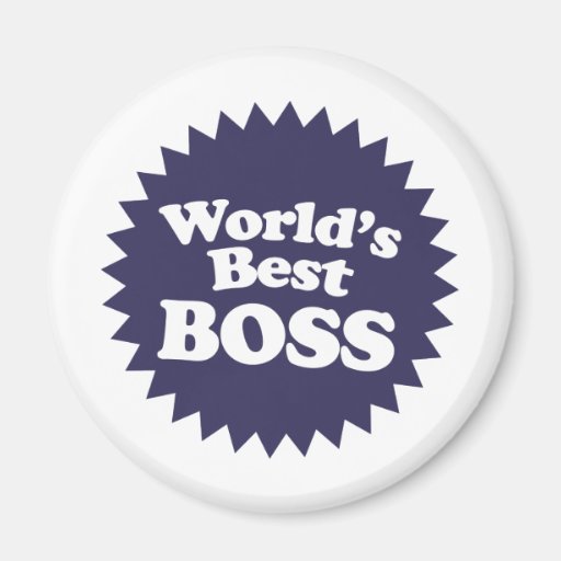 Mejor Boss del mundo Imán De Nevera