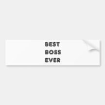 Mejor Boss nunca Etiqueta De Parachoque