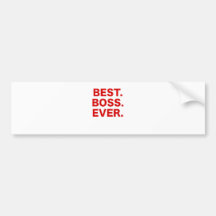 Mejor Boss nunca Etiqueta De Parachoque