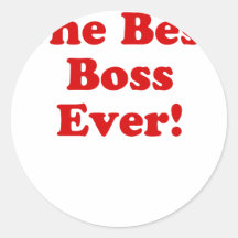 Mejor Boss nunca Etiqueta Redonda