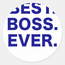 Mejor Boss nunca Pegatinas Redondas