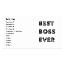 Mejor Boss nunca Tarjeta De Visita