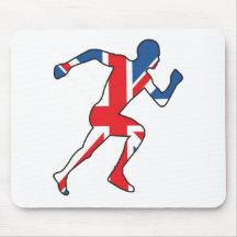 Mejor del atleta británico del deporte alfombrillas de ratones