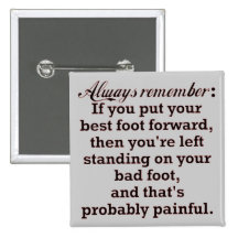 Mejor pie divertido Demotivational Pin