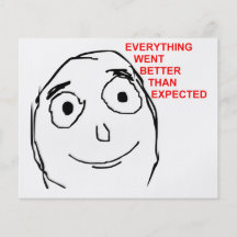 Mejore que la cara prevista Meme de la rabia Tarjetas Informativas