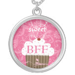 MEJORES AMIGOS rosados del Damasco-BFF de la magda Pendientes Personalizados