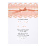 Melocotón de las invitaciones del boda del cordón  invitacion personal 
