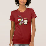 melocotón del babero del traqueteo de la botella camiseta