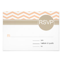 Melocotón elegante de Chevron RSVP el | Anuncio