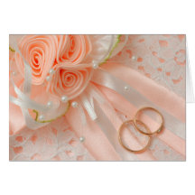 MELOCOTÓN FLORAL Y ANILLOS DE BODAS FELICITACIÓN