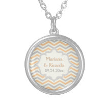 Melocotón moderno, gris, personalizado de marfil d pendiente personalizado