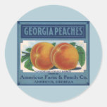 Melocotones de Georgia, arte de la etiqueta del ca
