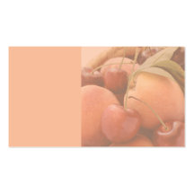 melocotones y cerezas tarjetas de visita