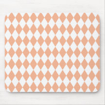 Melón y blanco del Harlequin Alfombrillas De Ratones