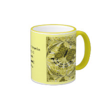 Memorias de la boda; Amarillo de la mariposa Taza De Café
