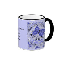 Memorias de la boda; Púrpura de la mariposa Taza De Café