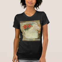 Memorias de las amapolas y escritura francesa camisetas