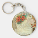 Memorias de las amapolas y escritura francesa llaveros personalizados