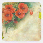Memorias de las amapolas y pegatinas franceses de 