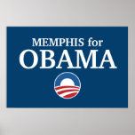 MEMPHIS para el personalizado de Obama su ciudad p Posters