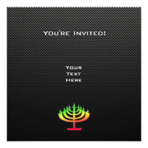 Menorah liso comunicados personalizados