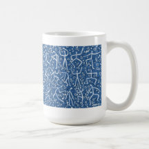 mensaje azul tazas