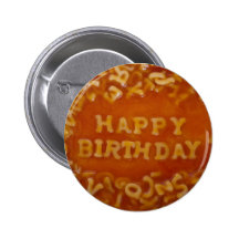 Mensaje en mi sopa: Botón del feliz cumpleaños Pins