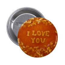 Mensaje en mi sopa: Te amo botón Pins