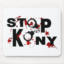 Mensaje salpicado sangre de la PARADA KONY Alfombrilla De Ratones
