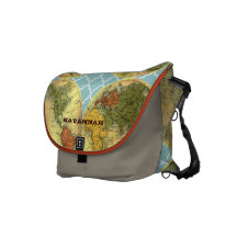 Mensajero personalizado del mapa del mundo del vin bolsa de mensajería