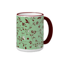 Menta del chocolate floral tazas de café
