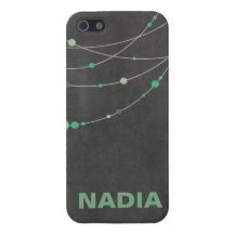 Menta elegante de la pizarra de los filamentos iPhone 5 fundas