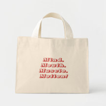 Mente sobre materia bolsa de mano