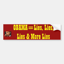 Mentiras de OBAMA Etiqueta De Parachoque