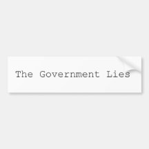 Mentiras del gobierno etiqueta de parachoque