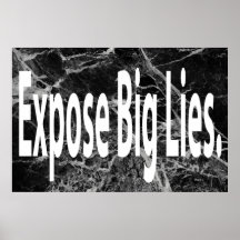Mentiras grandes de la exposición poster