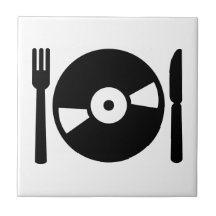 Menú de DJ del vinilo Azulejos Ceramicos