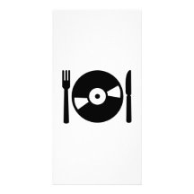Menú de DJ del vinilo Tarjeta Fotográfica