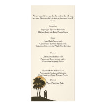 Menú del boda del paraíso de la isla diseño de tarjeta publicitaria