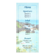 Menú del boda del St. Jorte Bermudas de la playa Lonas