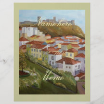 menú del boda tarjeta publicitaria