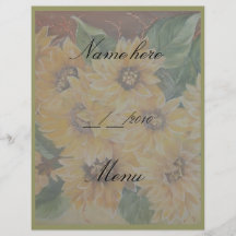 menú del boda tarjeta publicitaria
