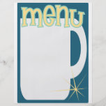 Menú del café flyer personalizado
