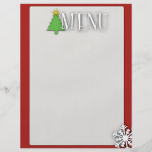Menú del navidad tarjeta publicitaria