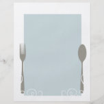 menú en blanco tarjetón