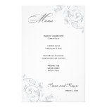 Menú floral del boda del estaño elegante  papeleria
