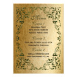 menú real rústico del boda del oro verde anuncio