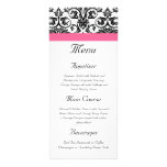 Menú rosado del Victorian y blanco fucsia del dama Tarjetas Publicitarias